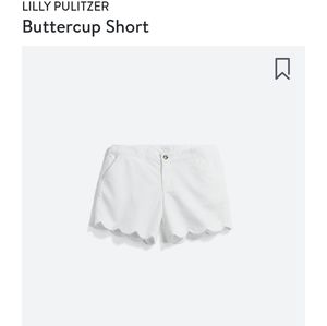 Scallop-Hem White Shorts